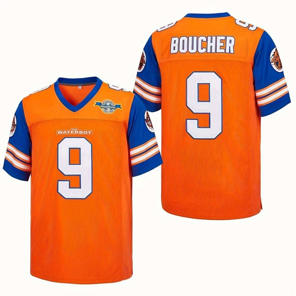 The Waterboy Bobby Boucher #9 Football Jersey Adam Sandler M-XXL